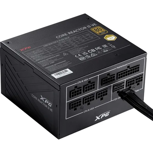 Блок питания XPG Core Reactor II VE 750G, 750Вт, 80 PLUS GOLD, 120мм, черный, retail [corereactoriive750g-bkceu]