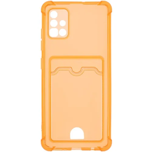 Чехол (клип-кейс) ZIBELINO Silicone Card Holder, для Samsung Galaxy A51, оранжевый [zsch-sam-a51-cam-org]