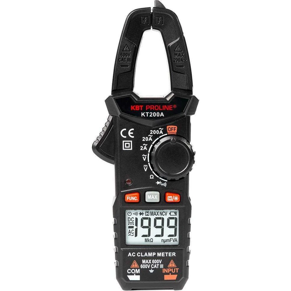 Токовые цифровые клещи КВТ KT 200A