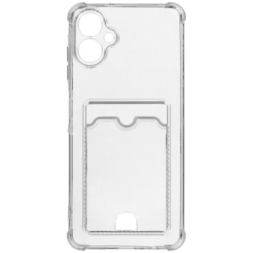 Чехол (клип-кейс) ZIBELINO Silicone Card Holder, для Samsung Galaxy A06, прозрачный [zsch-sam-a06-cam-trn]