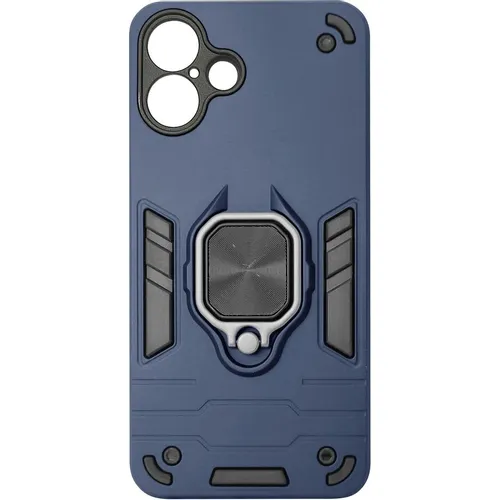 Чехол (клип-кейс) BORASCO Anti-Shock case, для Apple iPhone 16, противоударный, синий [74536]