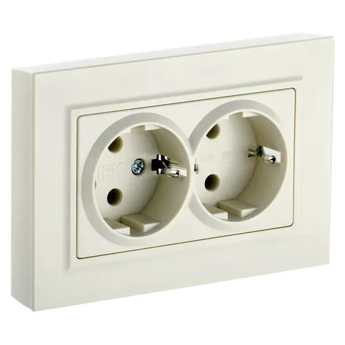2-местная розетка IEK Brite BR-R24-16-K10-F