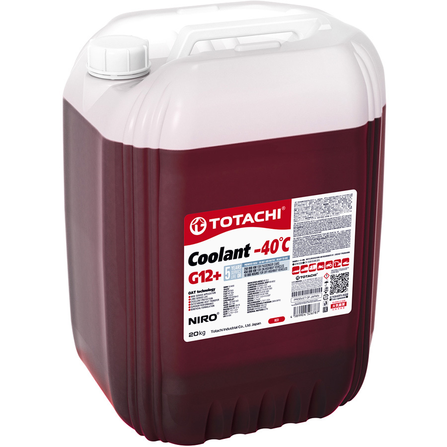 Антифриз Totachi NIRO Coolant красный G12+ -40 20кг