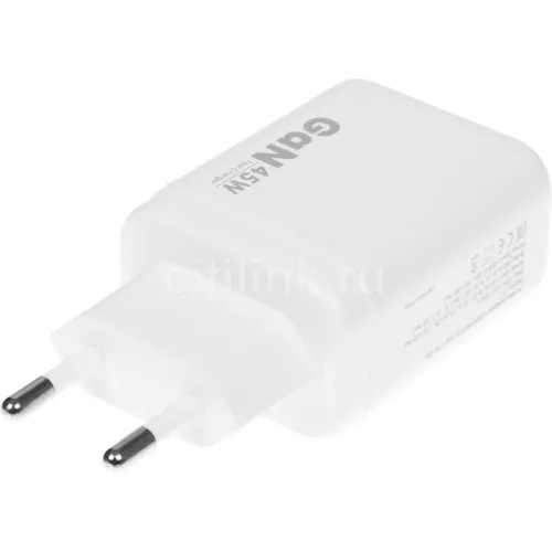 Сетевое зарядное устройство BORASCO USB-A, USB-C, USB-C, 45Вт, 3A, белый [52389]