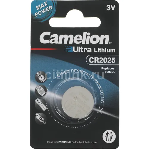 Литиевая батарейка Camelion CR2025