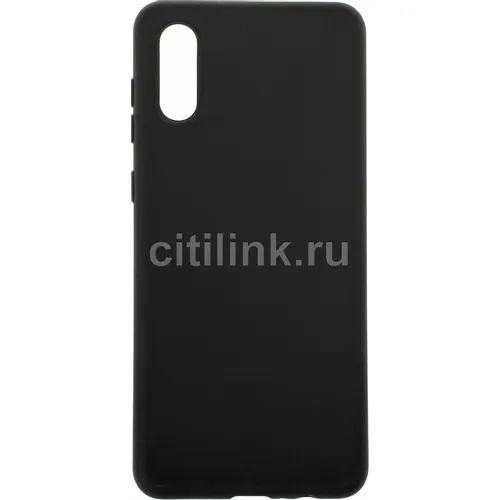 Чехол (клип-кейс) BORASCO Silicone Case, для Samsung Galaxy A02, противоударный, черный [39906]