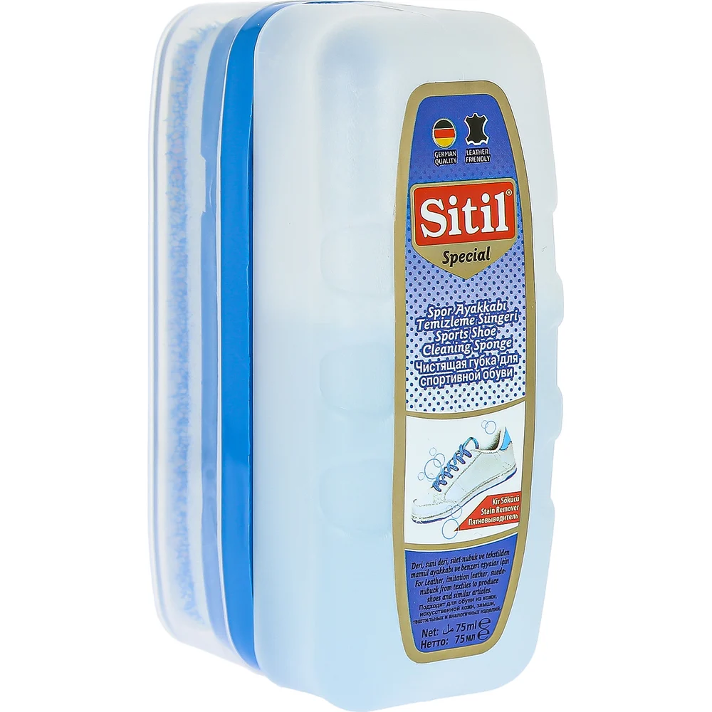 Чистящая губка для спортивной обуви Sitil Sport Shoe Cleaning Sponge с шампунем 75 мл 185 SATS