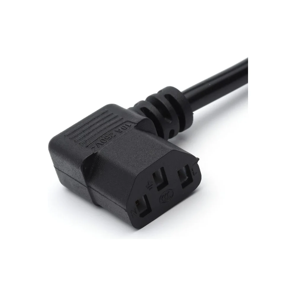 Кабель питания евровилка GoPower-C13 (f) 1.8м ПВХ 0.75мм угловой черный 00-00024536