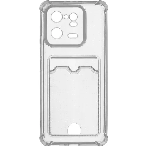 Чехол (клип-кейс) ZIBELINO Silicone Card Holder, для Xiaomi 13 Pro, прозрачный [zsch-xia-13-pro-cam-trn]