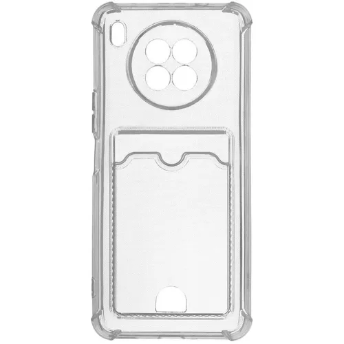 Чехол (клип-кейс) ZIBELINO Silicone Card Holder, для Honor 50 Lite, прозрачный [zsch-hon-50-lite-cam-trn]
