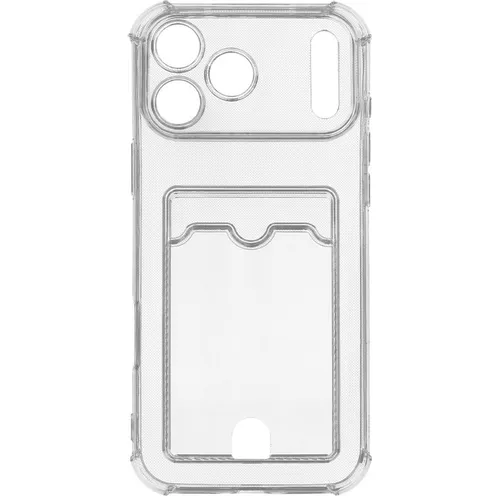 Чехол (клип-кейс) ZIBELINO Silicone Card Holder, для Apple iPhone 17 Pro Max, прозрачный [zsch-iph-17-pro-max-cam-trn]