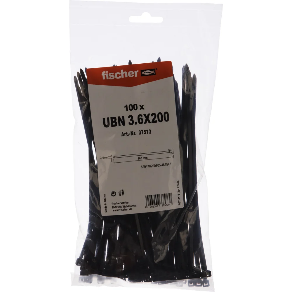 Кабельная стяжка Fischer UBN 3.6X200