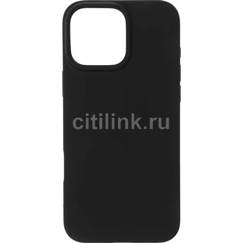 Чехол (клип-кейс) BORASCO Silicone Case, для Apple iPhone 16 Pro Max, черный [73525]