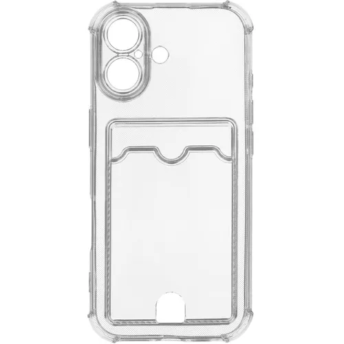 Чехол (клип-кейс) ZIBELINO Silicone Card Holder, для Apple iPhone 17, прозрачный [zsch-iph-17-cam-trn]
