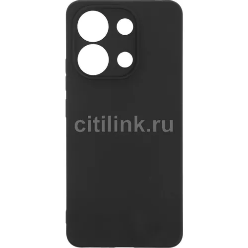 Чехол (клип-кейс) BORASCO Silicone Case, для Xiaomi Redmi Note 13 4G, черный [73005]