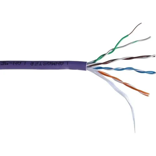 Кабель информационный LanMaster кат.5E, 305м, фиолетовый [lan-5eutp-pt-lszh-vi]