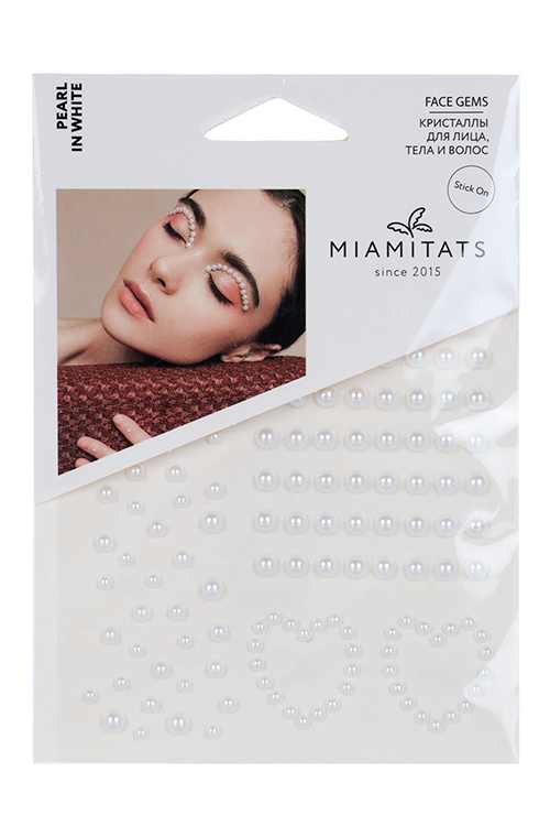 Жемчуг на клейком слое MIAMITATS<br>CRYSTAL Pearl in White<br><br> (2815)