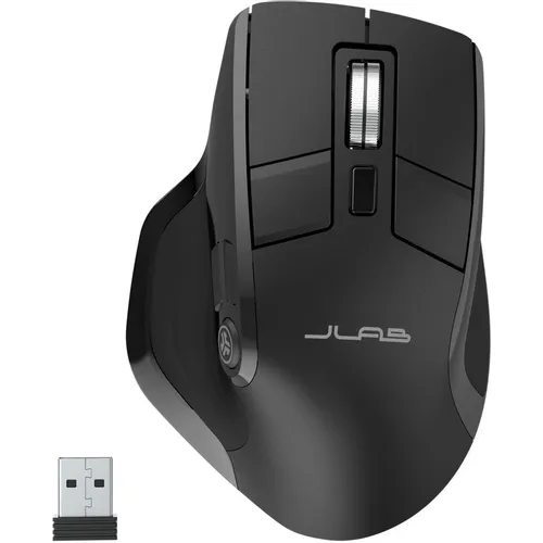 Мышь беспроводная JLAB Epic, игровая, Bluetooth/Радио, оптическая, USB, 2400dpi, черный [ieumepicmouserblk124]