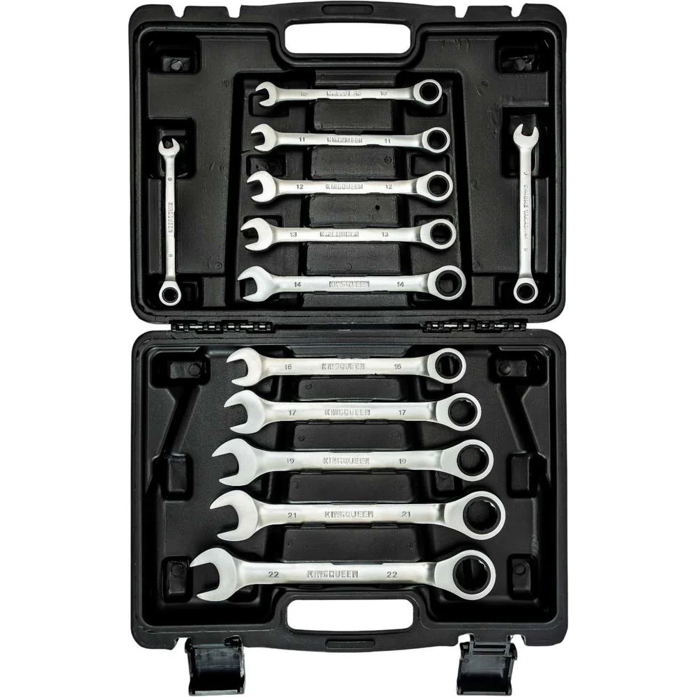 Ключи комбинированные со встроенной трещоткой KINGQUEEN 12PC202-P
