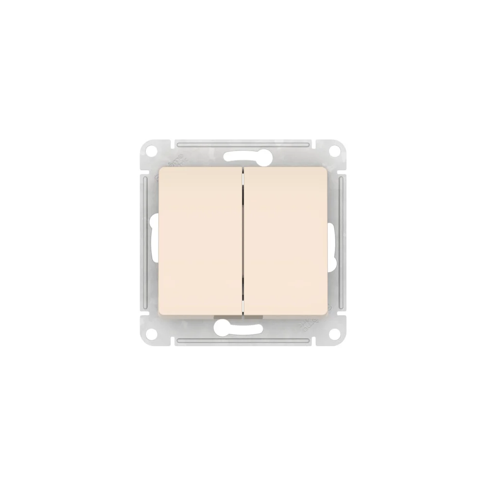 Выключатель 2-клавишный Systeme Electric GLOSSA GSL000251S
