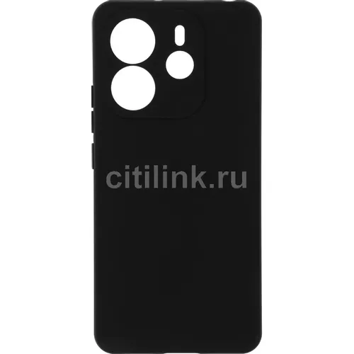 Чехол (клип-кейс) BORASCO Silicone Case, для Xiaomi Redmi Note 14 4G, черный [74413]