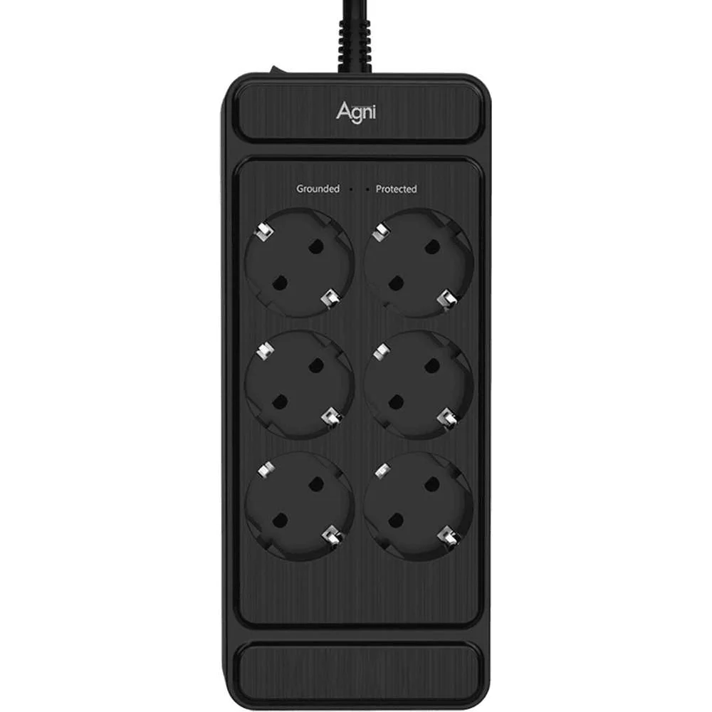 Сетевой фильтр плоский AGNI TP-FS6E-5M-BLACK