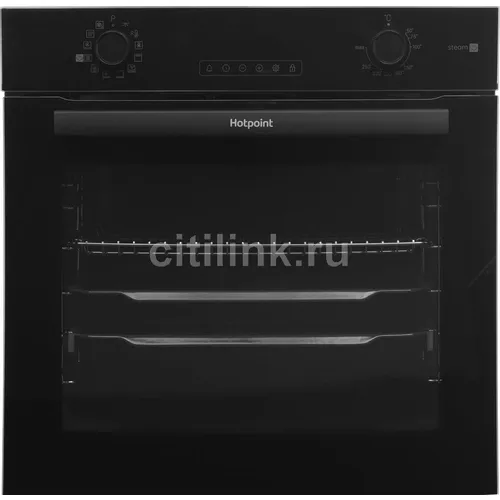 Духовой шкаф электрический HOTPOINT HSTF 1231 Jsah, 72л, дверца с 3 стеклами, черный