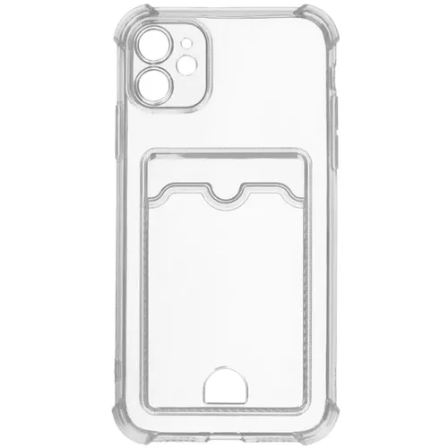 Чехол (клип-кейс) ZIBELINO Silicone Card Holder, для Apple iPhone 11, прозрачный [zsch-apl-11-cam-trn]