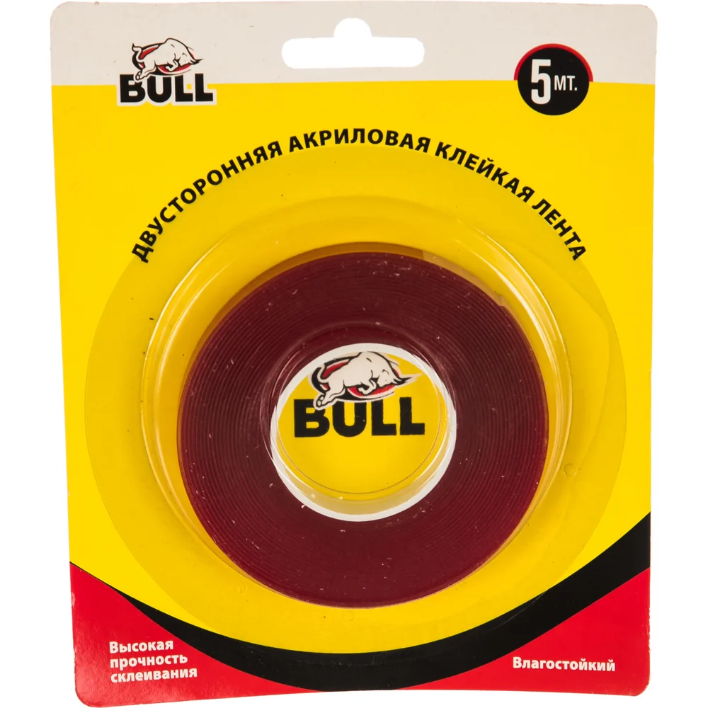 Акриловая двухсторонняя клейкая лента BULL BAT1005