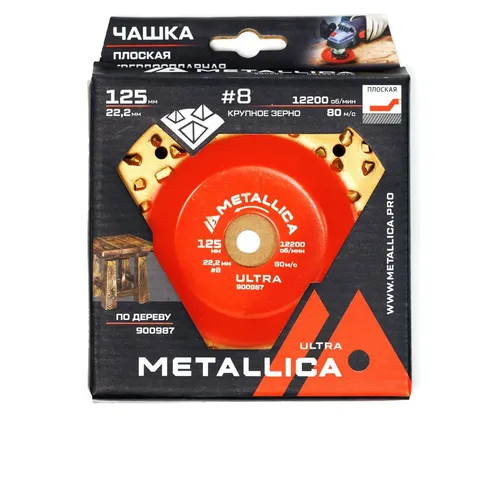 Чашка METALLICA 900987, по дереву, 125мм, 22.23мм