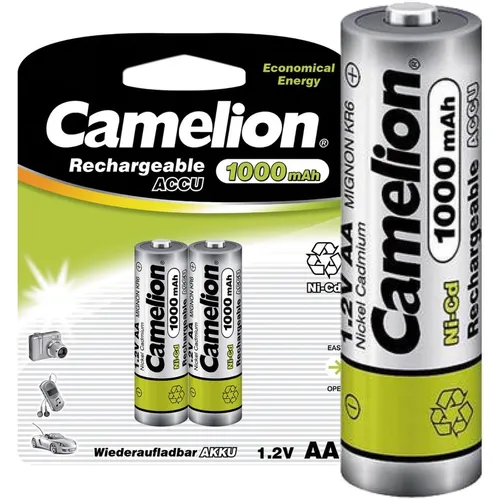 AA Аккумуляторная батарейка CAMELION NC-AA1000BP2
