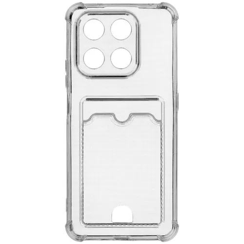 Чехол (клип-кейс) ZIBELINO Silicone Card Holder, для Honor X7c, прозрачный [zsch-hon-x7c-cam-trn]