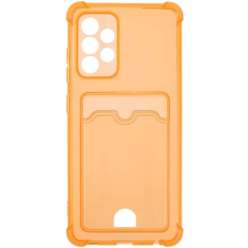 Чехол (клип-кейс) ZIBELINO Silicone Card Holder, для Samsung Galaxy A52, оранжевый [zsch-sam-a52-cam-org]